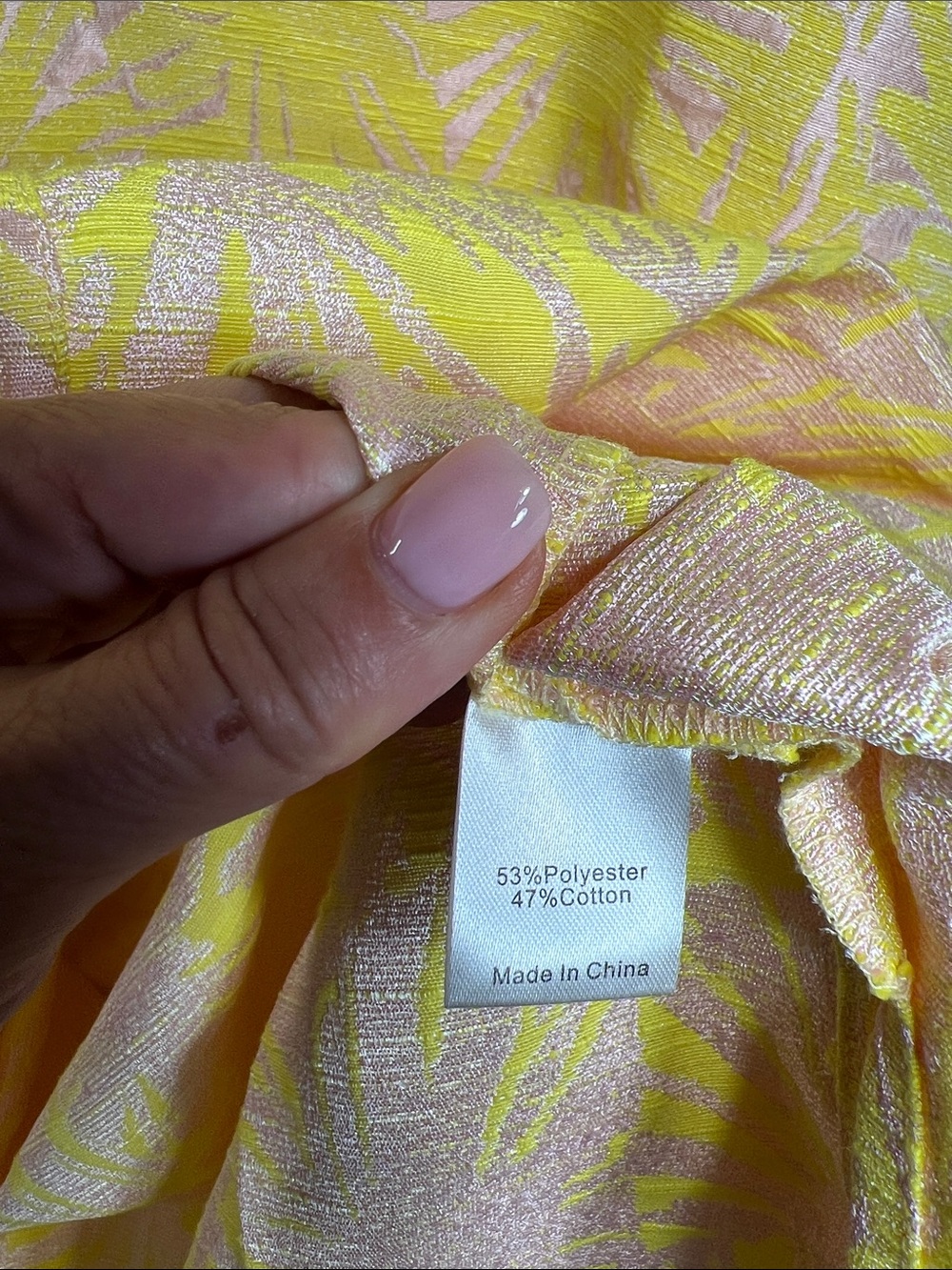 Tuckernuck Yellow/Pale Pink Jacquard Culebra Tunic Caftan Dress XXS NWT! - Picture 11 of 11